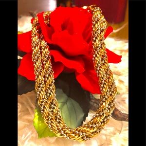 Vintage Gold & Silver Spiral Rope Single Chain